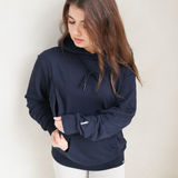 Felpa con cappuccio Bamboo per l'allattamento - Midnight Navy