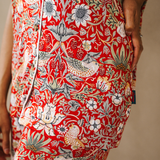 William Morris Ladies Pyjamas Set Strawberry Thief Rouge