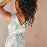 Vestido de lactancia sin mangas Windowpane
