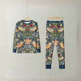William Morris Pijama infantil Strawberry Thief Azul Marino