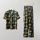 Women's Bamboo Pyjama Long Set - Cheetah