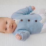 Cardigan blu chiaro con bottoni