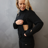 Bamboo Breastfeeding Hoodie - Schwarz