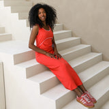 St Tropez Ribbed Vestido de lactancia Rojo y Rosa