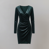 Paris - Vestito in velluto per l'allattamento Nero