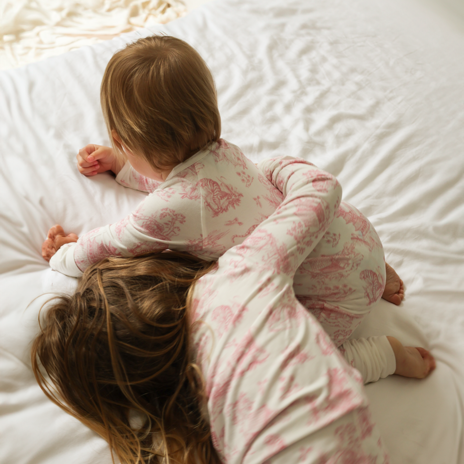 Children's PJ Set Pink Toile de Jouy