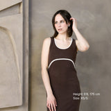 St Tropez Ribbed Robe d'allaitement Chocolat