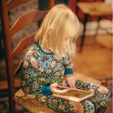 William Morris Pijama infantil Strawberry Thief Azul Marino