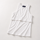 Breastfeeding Ribbed Canotta Bianco