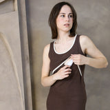 St Tropez Ribbed Robe d'allaitement Chocolat