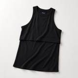 Breastfeeding Ribbed Tank Top Negro