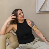 Breastfeeding Ribbed Tank Top Negro