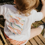 Übergroßes T-Shirt für Kinder Weiße Sardinen