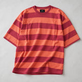 Maglietta oversize per l'allattamento al seno rosa e arancione