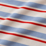 Maglietta oversize per l'allattamento a righe retrò