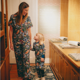 William Morris Pijama infantil Strawberry Thief Azul Marino