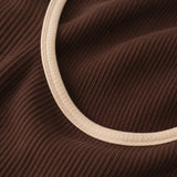St Tropez Ribbed Robe d'allaitement Chocolat