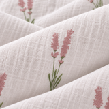 Grande couverture en mousseline couleur lavande