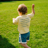 Übergroßes T-Shirt für Kinder Gelb Slow Days