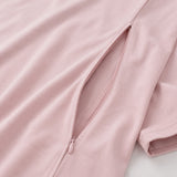 Maglietta oversize per l'allattamento al seno rosa