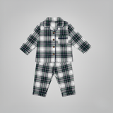 Conjunto de pijama infantil Tartán verde