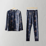 Children's PJ Set Navy Rainbow