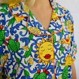 Pyjama pour dames Sicilian Summer (Gagnant du concours de design 2025)