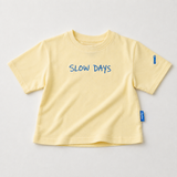 Übergroßes T-Shirt für Kinder Gelb Slow Days