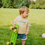 Übergroßes T-Shirt für Kinder Gelb Slow Days