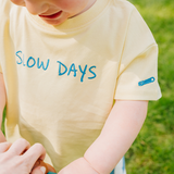 Übergroßes T-Shirt für Kinder Gelb Slow Days