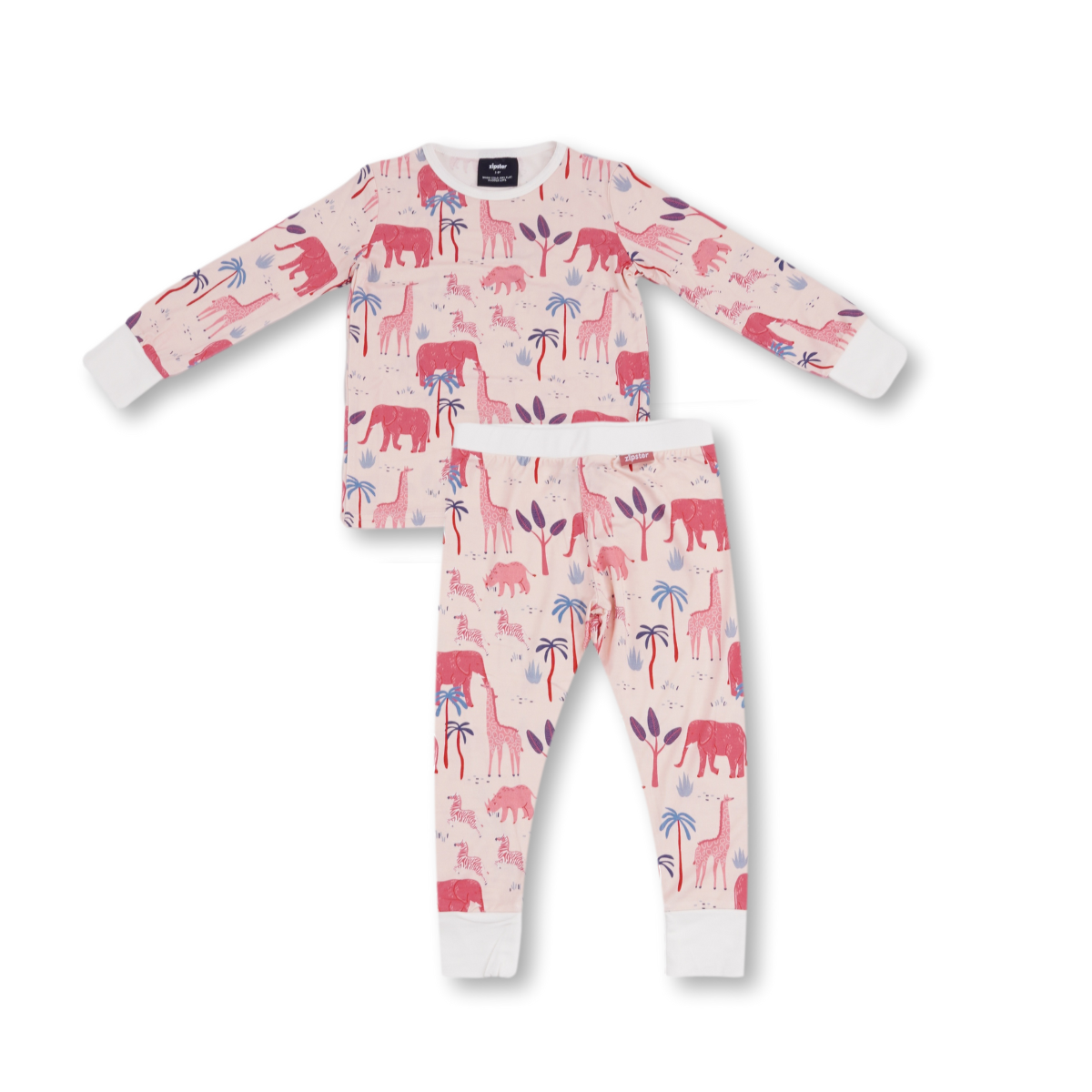 Kinder-PJ-Set Rosa Safari