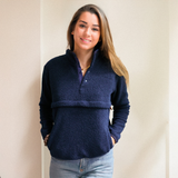 Breastfeeding Fleece Navy Blue