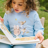 Juego de tumbona de bambú Peter Rabbit Azul