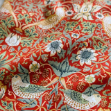 William Morris Ladies Pyjamas Set Strawberry Thief Rouge
