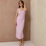 St Tropez Ribbed Vestido de lactancia Lila