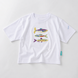 Übergroßes T-Shirt für Kinder Weißer Fischstapel