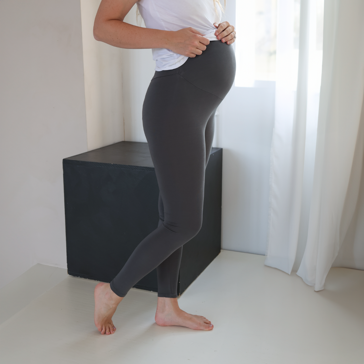 Leggings de maternité en bambou - Gris