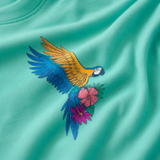 Oversized Kid's T-Shirt Mint Frida Parrot