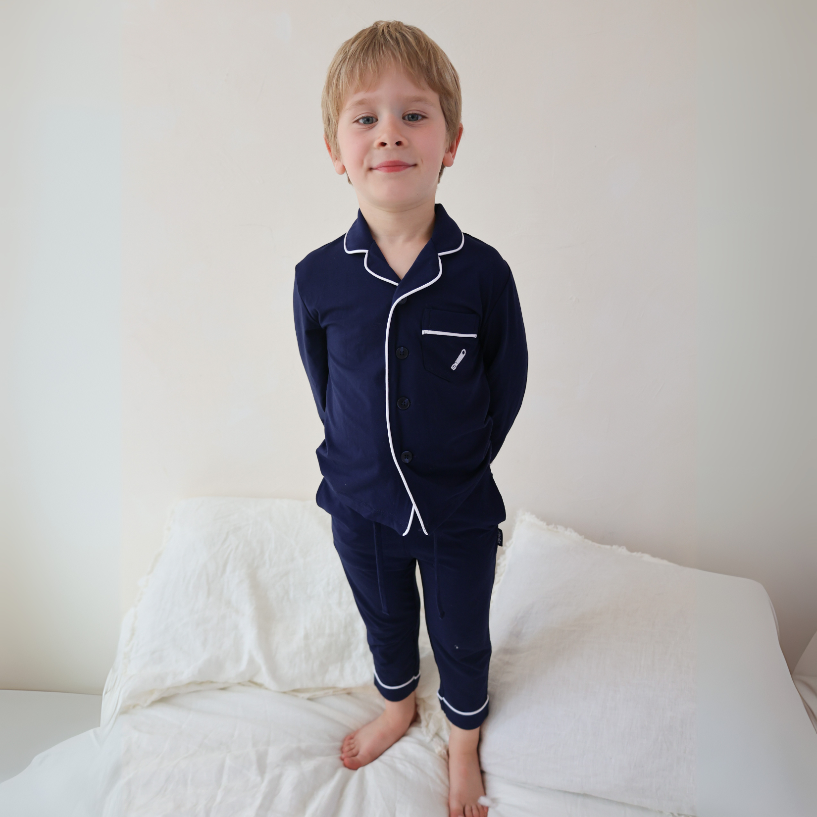 Children's PJ Set Navy Heritage