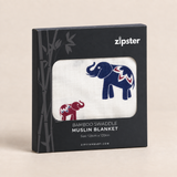 Muselina «Elephants Navy»