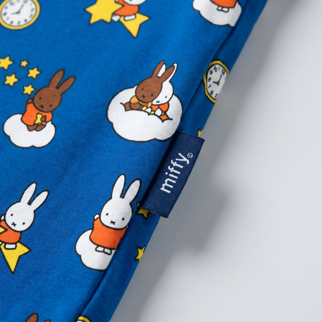 Miffy x Zipster etiqueta tejida en el conjunto de pijama de bambú para niños Miffy Conjunto de pijama de bambú «Starry Sleep» para niños