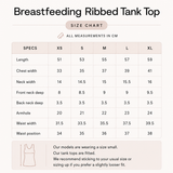Breastfeeding Ribbed Canotta Bianco