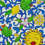 Pyjama pour dames Sicilian Summer (Gagnant du concours de design 2025)