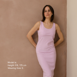St Tropez Ribbed Vestido de lactancia Lila
