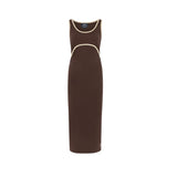 St Tropez Ribbed Robe d'allaitement Chocolat