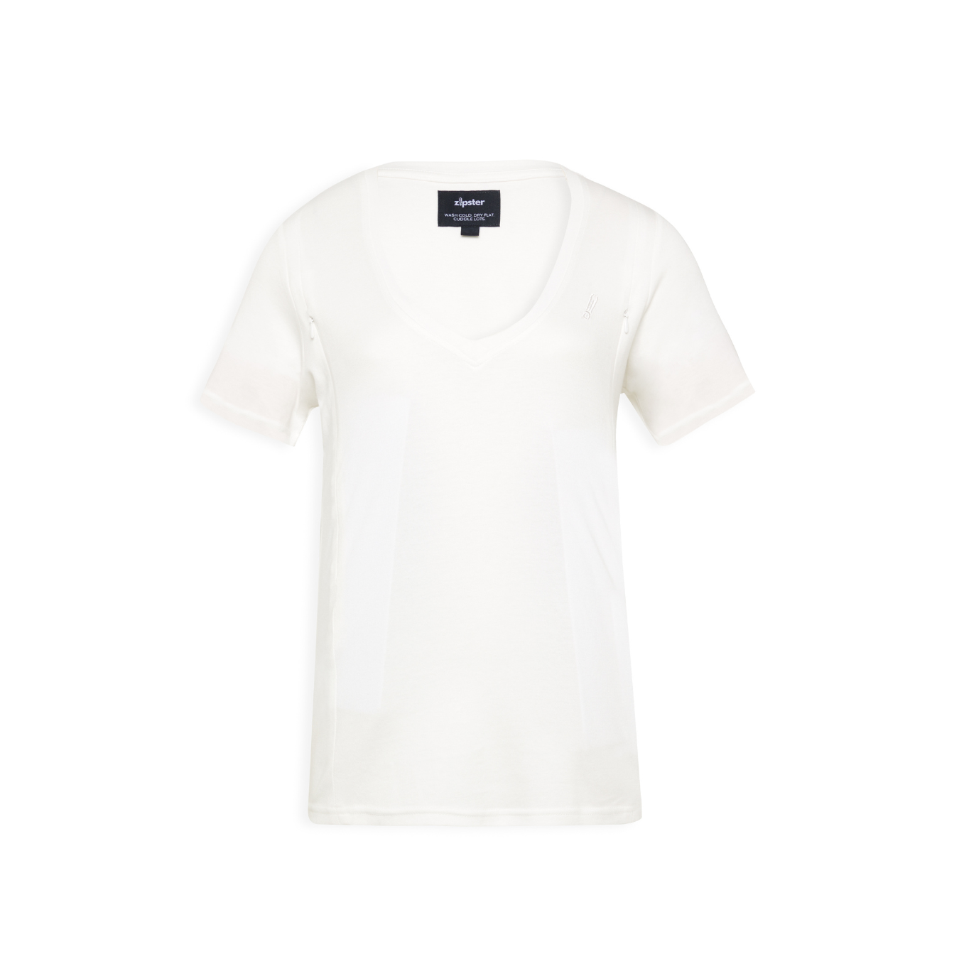 Breastfeeding T-Shirt V-Neck White