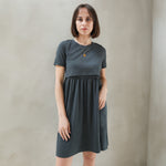 Copenhagen Breastfeeding T-Shirt Dress Charcoal