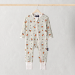 ZIPSTER x Miffy Grenouillère en bambou « Checkered Bloom », vue de face
