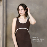 St Tropez Ribbed Vestido de lactancia Chocolate